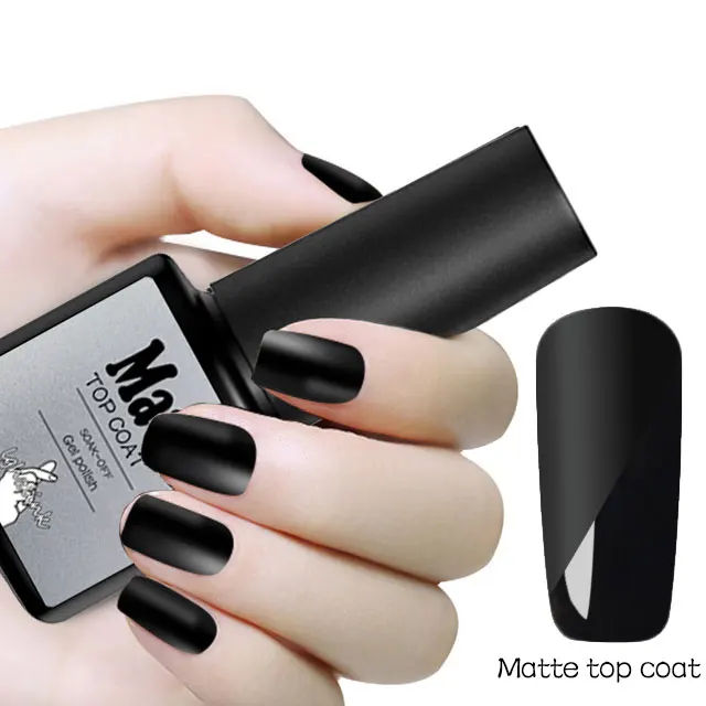 

Lghzlink Matt Gels for Nails UV Gel Nail Polish Soak Off Semi Permanent Gel Varnish Lucky 8ml Clear Lacquer Matt Top Coat