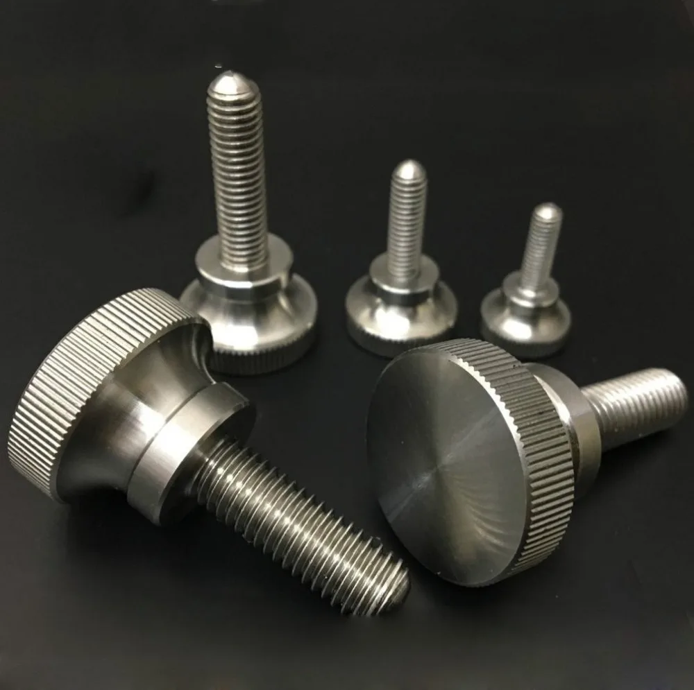 6pcs M2.5 stainless steel hand screw high head knurled screws