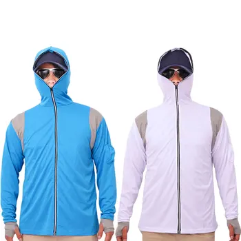 

Fishing Clothing Hooded Men Jacket Anti UV Zipper Quick-Drying Coat Fishing Shirt For Hiking Cycling Fishing Clothes Pesca