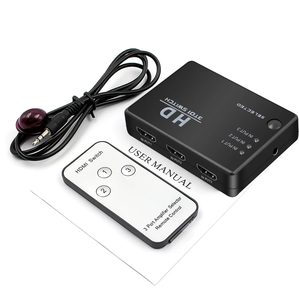 Kebidu HDMI переключатель истинная матрица 3/5 порт Сплиттер концентратор коробка для