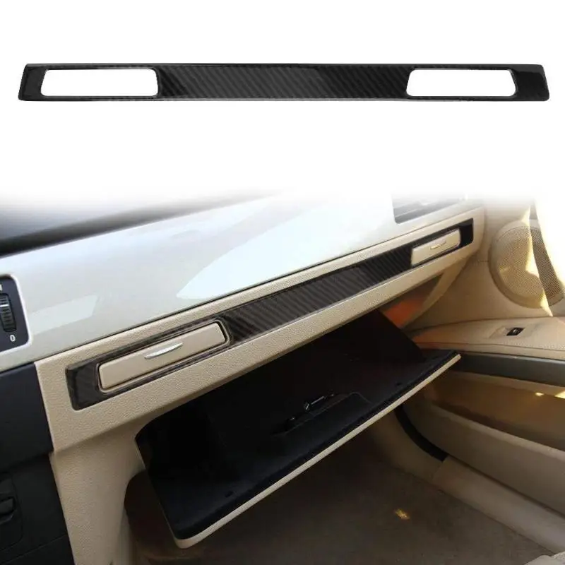 

Carbon Fiber Copilot Water Cup Holder Panel Trim Decoration Frame Cover Trim Car Interior Sticker for BMW 3 Series E90 E92 E93