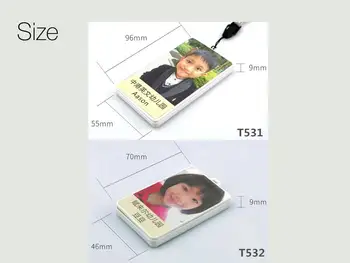 

Waterproof School photo ID card/tag GPS tracker T531 T532 for students personal Free App for Android and IOS