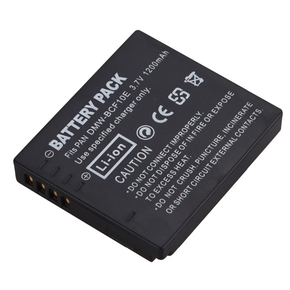 

1pc 1200mAh DMW-BCF10E Battery For Panasonic Lumix DMC-FX40 DMC-FX60 DMC-FX65 DMC-FP8 FX65V FX550 TS1 FT1 FS25 FX580 FS6 FX40