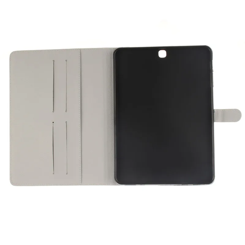 Luxury 2 Leavies PU Leather Stand Flip Case for Samsung Galaxy Tab S2 9.7 Case T810 T815 Wallet  Case Tablet Cover Back Silicon (62)