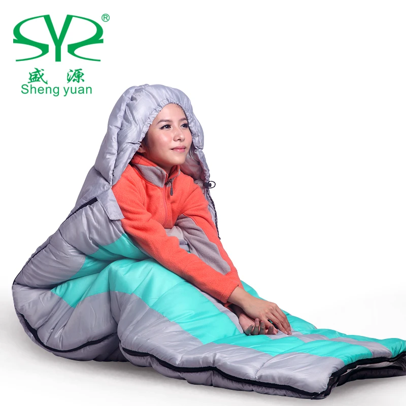 Special Product  Shengyuan Outdoor Envelope sleeping bag can be spliced thick autumn and winter camping camping warm