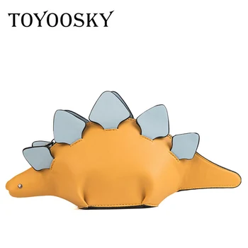 

TOYOOSKY Creative Chameleon Cartoon Handbags 3D Funny Dinosaur Animal Messenger Bag Panelled Shoulder Crossbody Bags Girl Gift