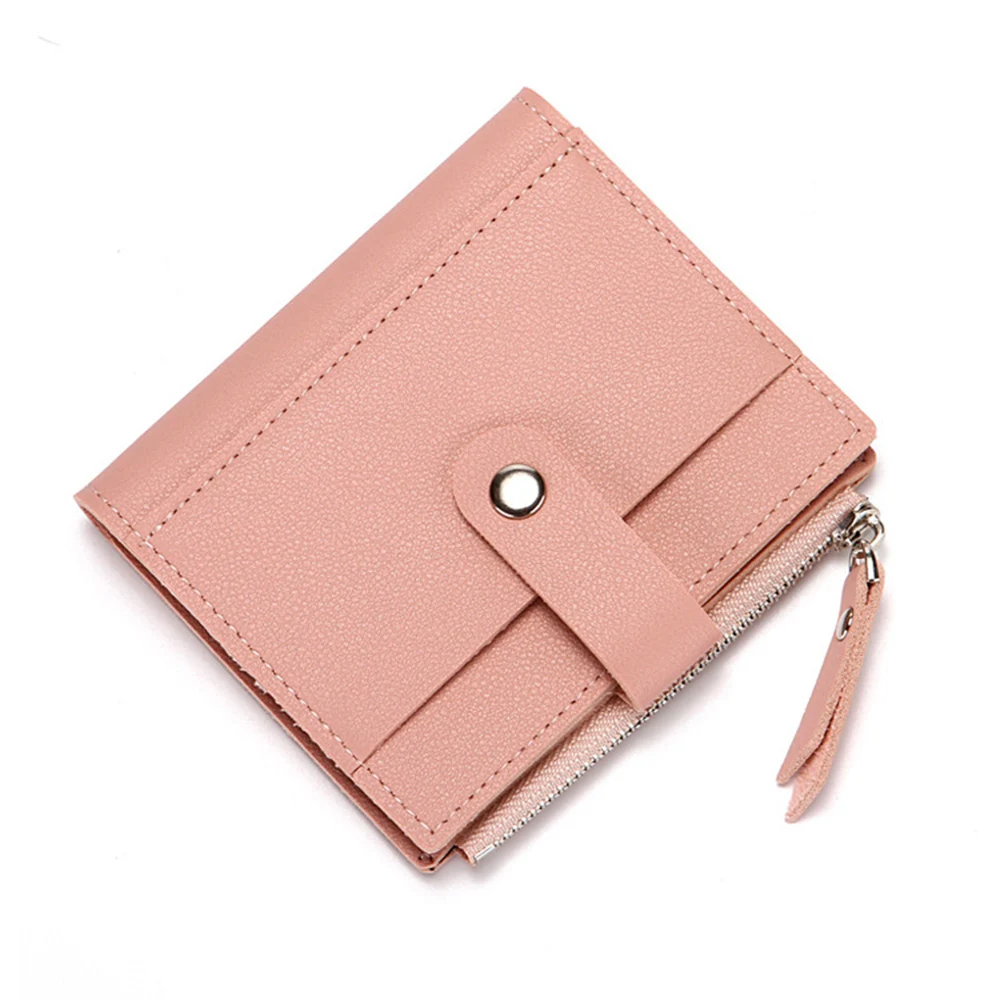 

Korea Fashion high quality PU leather women wallets candy color short zipper purse female/girl style card wallet XF363