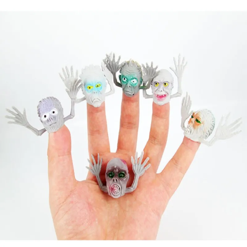 6 шт./компл. Zombie Monster Fright Ghost Head вечерние куклы забавные мультяшные пальчиковые