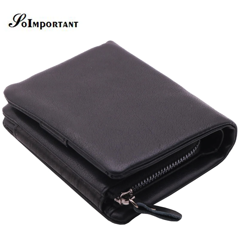 

Fashion Trifold Genuine Leather Women Wallets Female Small Short Coin Purse Luxury Brand Mini Walet Lady Zipper Design Money Bag