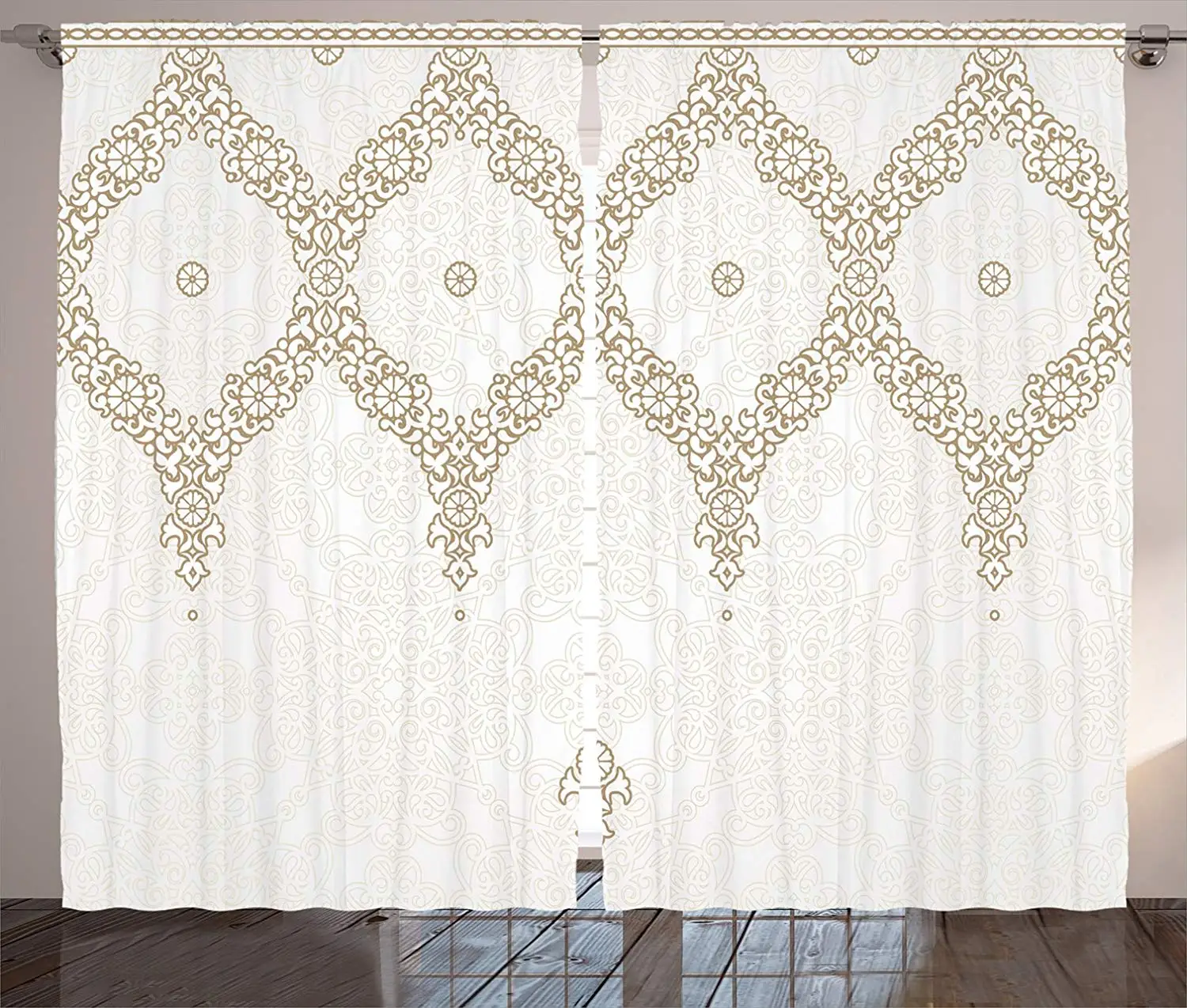 Moroccan Curtains Ornate Background With Traditional Soft Color