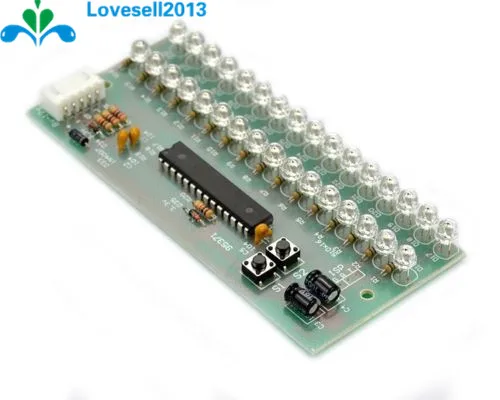 

MCU Adjustable Display Pattern LED VU Meter Level Indicator 16 LED Dual Channel