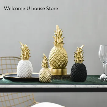 

Original Nordic Modern Pineapple Fruits Living Room Wine Cabinet Window Desktop Home Decoration Furnishing Prop Accessories