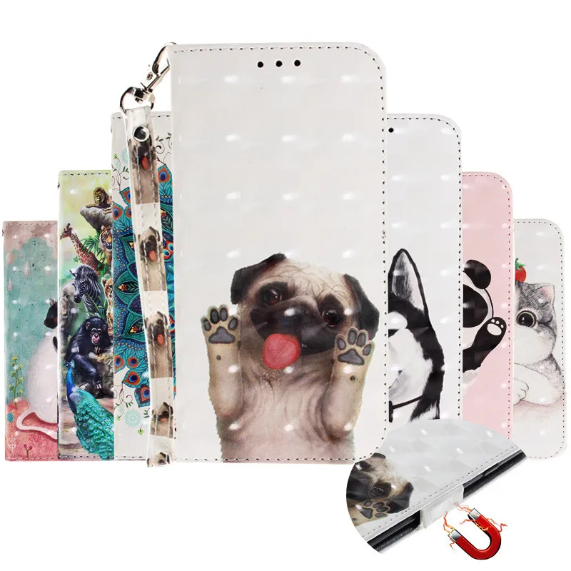 

3D Leather Flip Case For iPhone 6 6s 7 8 plus For iPhone x XS Max XR Wallet Cover For iphone 6s Case With Card Holder Phone Bag