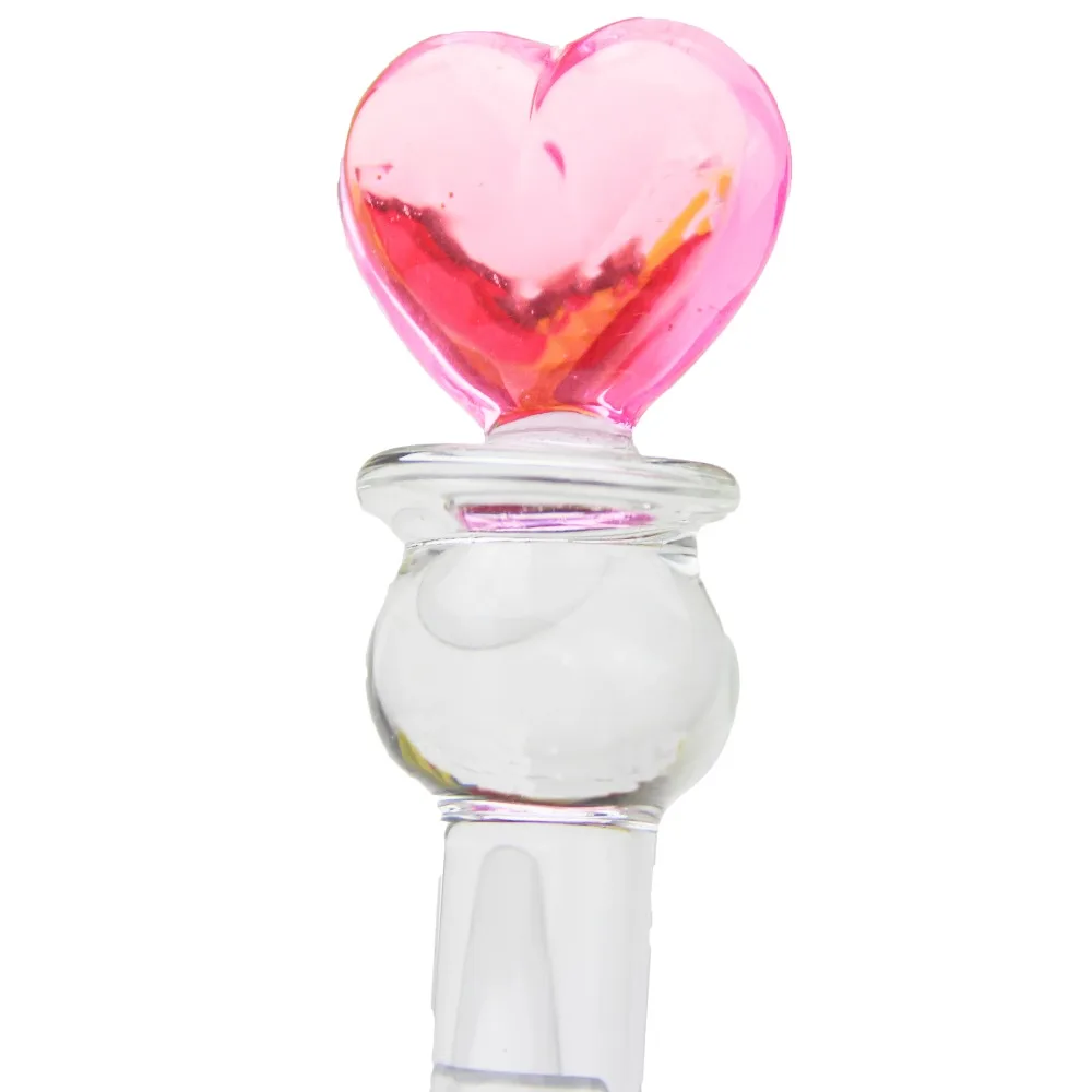 h019 Crystal Heart Wavy Glass Dildo plug (2)