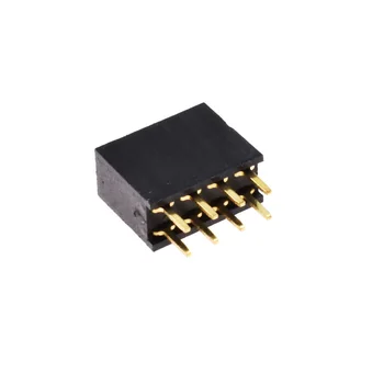 

10PCS 2x4 8 Pin 2.54mm Double Row Female Straight Header Pitch Socket Pin Strip 2*4 mm Pin Outlet 2 x 4 Female Header Connector