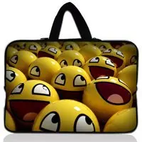 

Free shipping Retail Yellow Smile 13'' Laptop Sleeve Case Bag Soft Neoprene Fashion Special Customizable