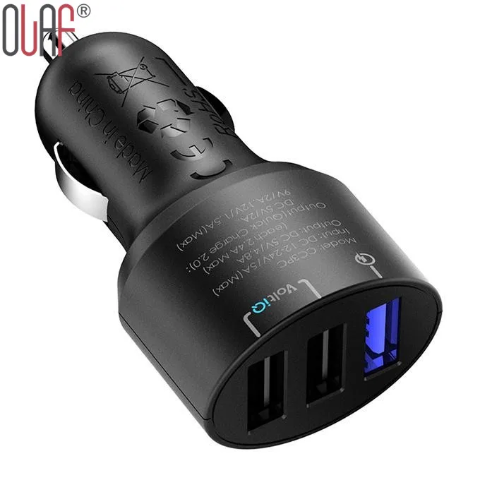 Tronsmart Qualcomm Certified CC3PC 3 Ports Quick Charge 2 0 USB Car Charger QC2 0 Turbo