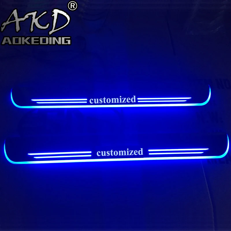 

Customized 4PCS Moving LED Welcome Pedal Car Scuff Plate Pedal Threshold Door Sill Pathway Light For Honda Civic 2016 - 2018