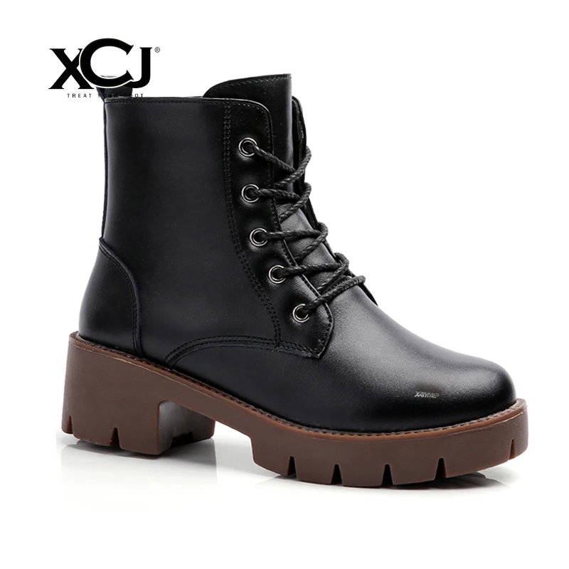 

Women Shoes Winter Ankle Boots Brand Women Winter Shoes Big Plus Size Plush Split Leather Boots High Quality Snow Boots XCJ