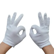 REBUNE 2 пары/партия белые рабочие перчатки хлопок церемониальные перчатки для мужчин и женщин обслуживание/официанты/водители/ювелирные перчатки