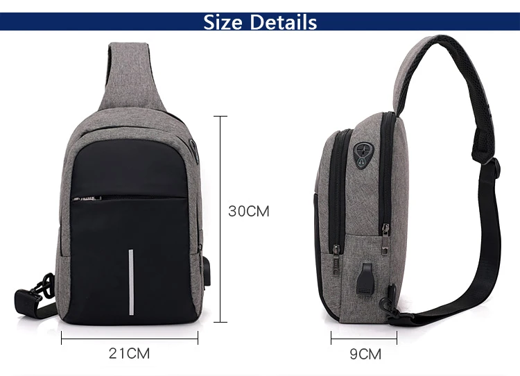 Противоугонная USB подзарядка сумка для мужчин и женщин слинг сумка большой емкости водонепроницаемый летний короткий поход мессенджеры сумки через плечо