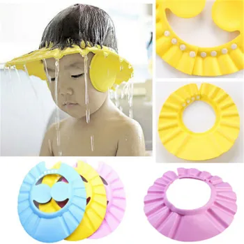 

Infant Baby Kids Adjustable Bathing Cap Hat Safe Foam Shampoo Cap EVA Wash Hair Shield Protect Eye Ear
