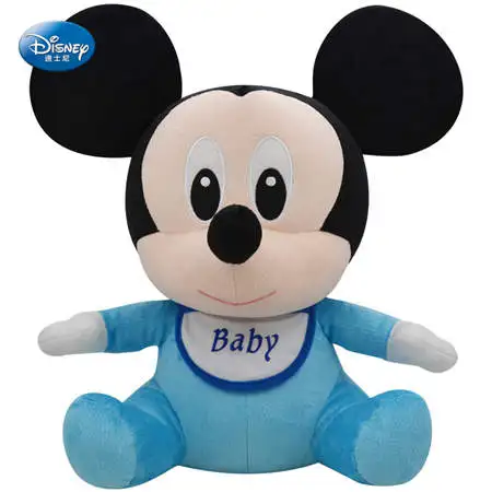 Disney Plush Doll 28CM Mickey Mouse Short Plush Toy 2018 New Blue Super Cute Baby Doll Genuine Children Birthday Gift ZFY088