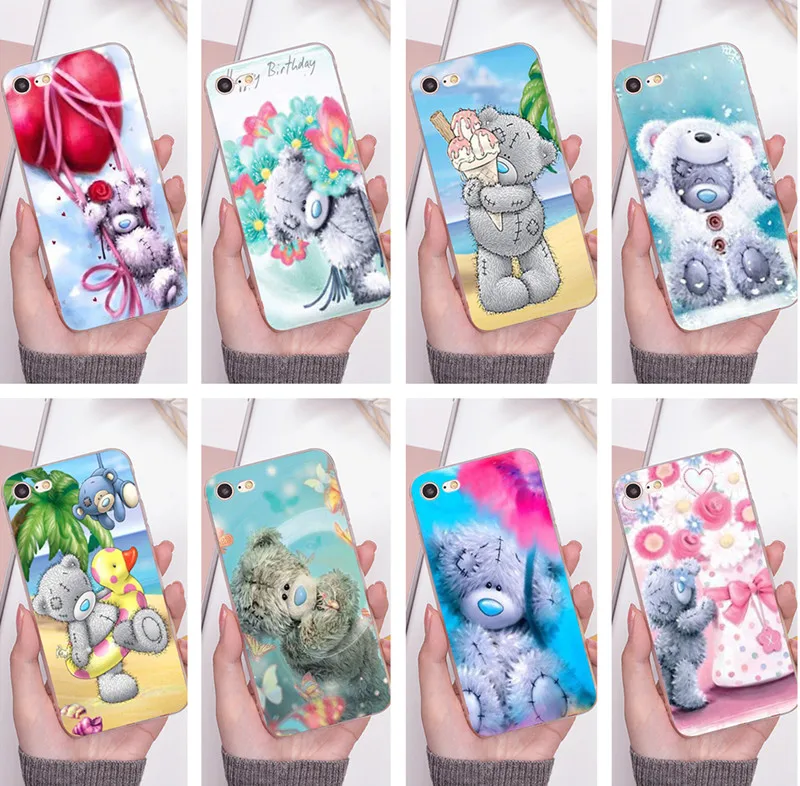 

Silicone phone case for 6plus case Tatty Teddy Me To You Bear Soft Phone case Covers For iPhone 5s 6s 7 8plus 6plus cases