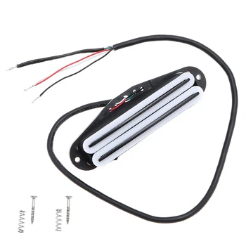 

Dual Rail Single Coil Lightweight Electric Guitar Pickup Humbucker with 4 Wires for Coil Tapping
