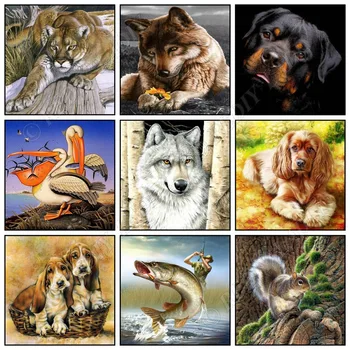 

5D Diamond Embroidery Wild Animals DIY Diamond Painting Full Square / Round Diamond Mosaic Picture of Rhinestones Art Home Decor