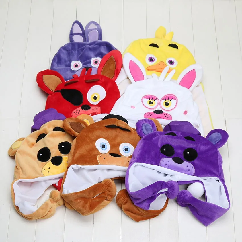 FNAF Five Nights At Freddy's Plush Mangle Freddy Fazbear Фокси Бонни и Чика мультфильм шляпа Теплая Зимняя кепка плюшевые игрушки