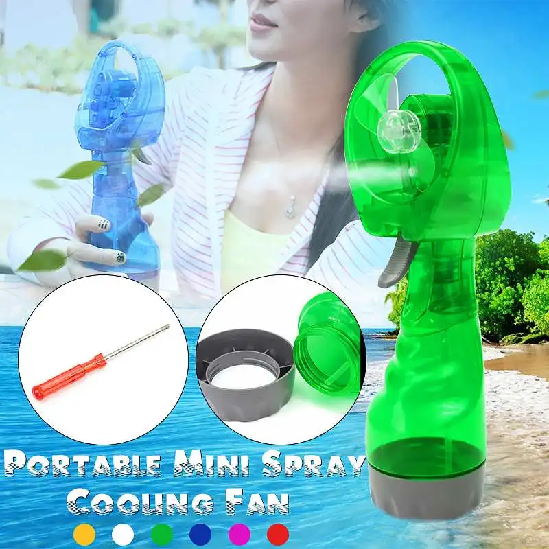 

Portable Water Spray Mist Fan Handheld Mini Fan Cooling Air Conditioner Humidifier for Outdoor
