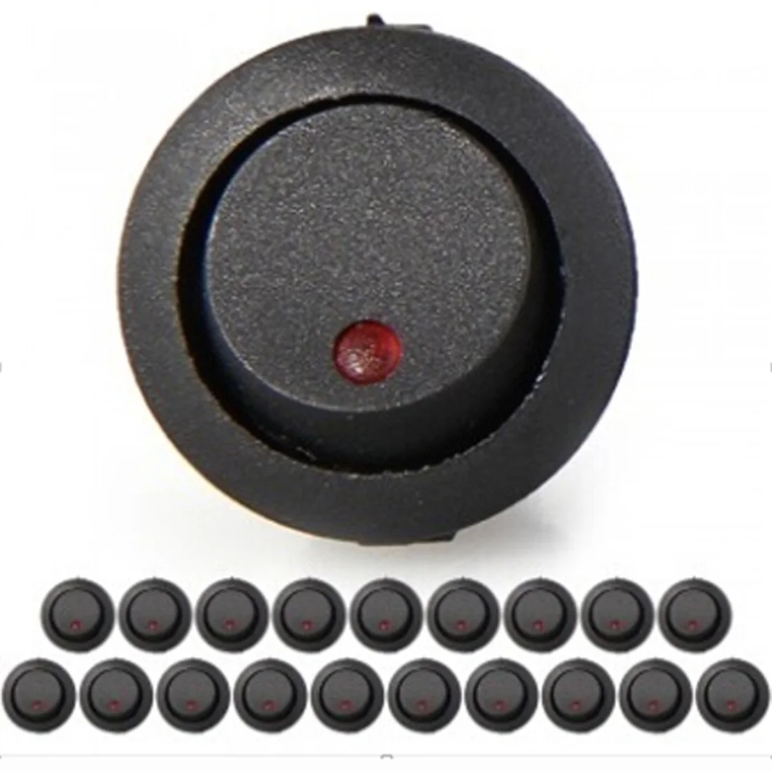 

Marsnaska High Quality 20 LED Rocker Indicator Switch 3 Pin On-Off 12V DC Red