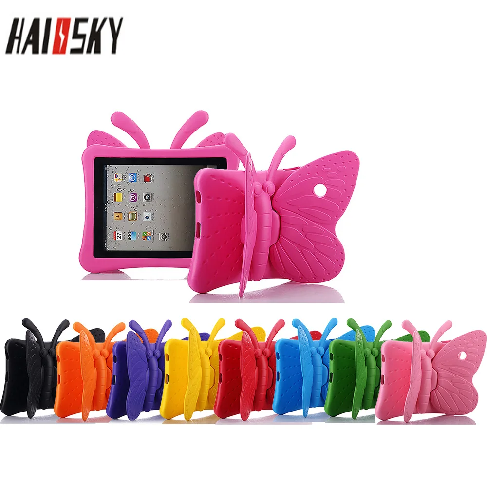 

Cute Butterfly EVA Shockproof Case For Apple iPad Mini 1 2 3 4 3D Wings Stands Tablet Kids Case For iPad Mini 2 3 4 Protect Case