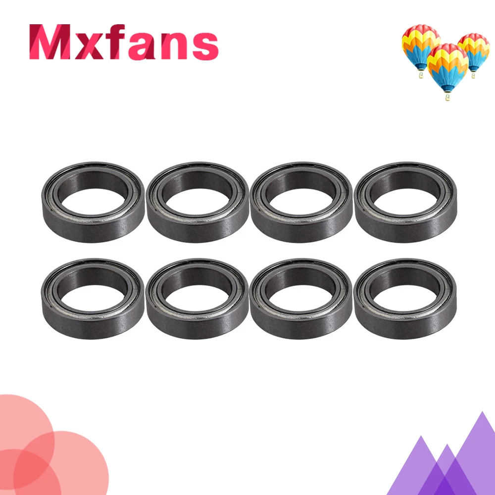 

6xSilver Bearing Steel 15mm OD 02138 Big Ball Bearing Set for RC1:10 Nitro Car