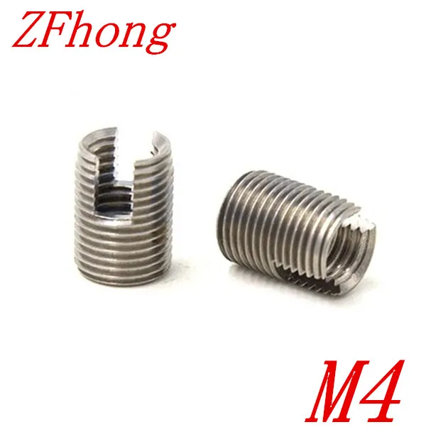 

20pcs m4 Self Tapping insert/Self Tapping Screw Bushing/Stainless Steel 302 slotted type Wire Thread Repair Insert