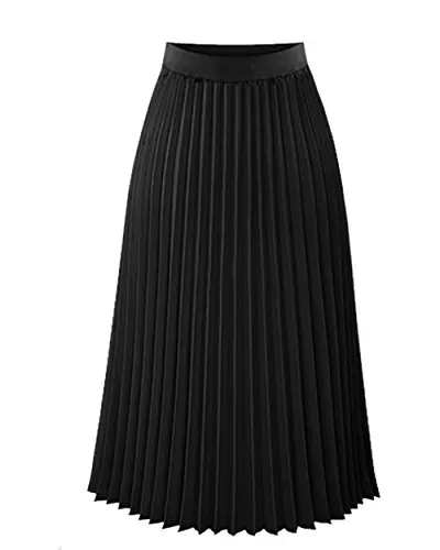 Vrouwen Hoge Waisted Elastische Ballet Geplooid Chiffon Maxi Rok Effen Kleur Strand Grote Zoom Rokken Vrouwen Hoge Waisted Elastische Ballet Geplooid Chiffon Maxi Rok Effen Kleur Strand Grote Zoom Rokken