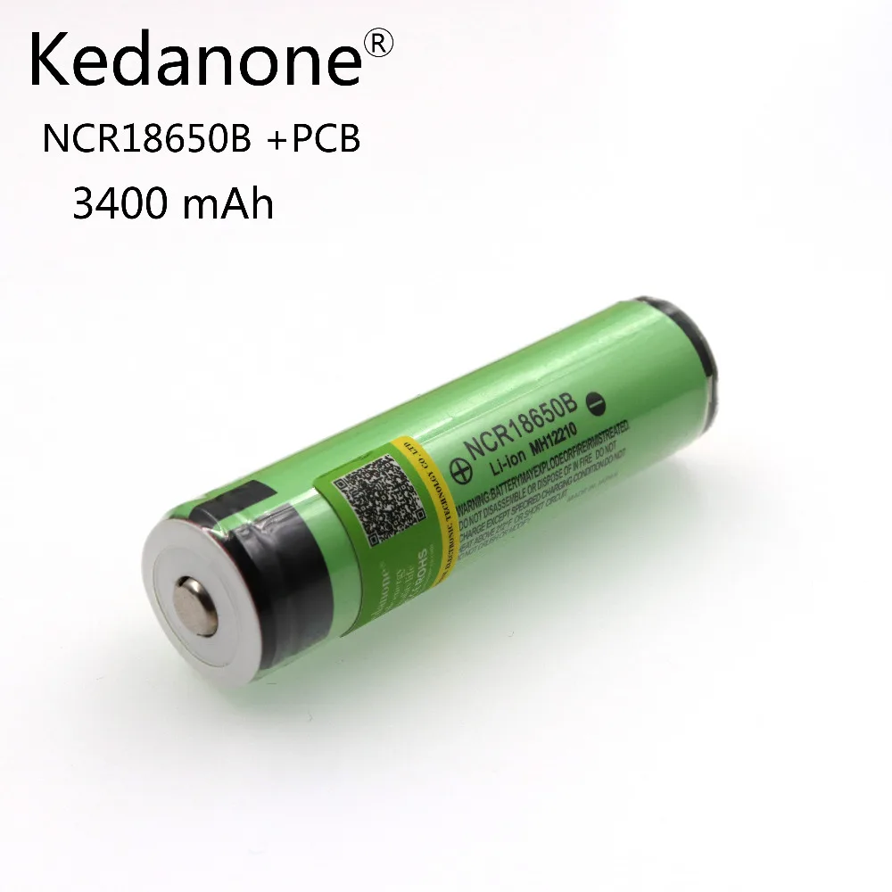 

2018 Original Kedanone 18650 3400mAh battery 3.7V Li-ion Rechargebale battery PCB Protected For panasonic NCR18650B 18650 3400
