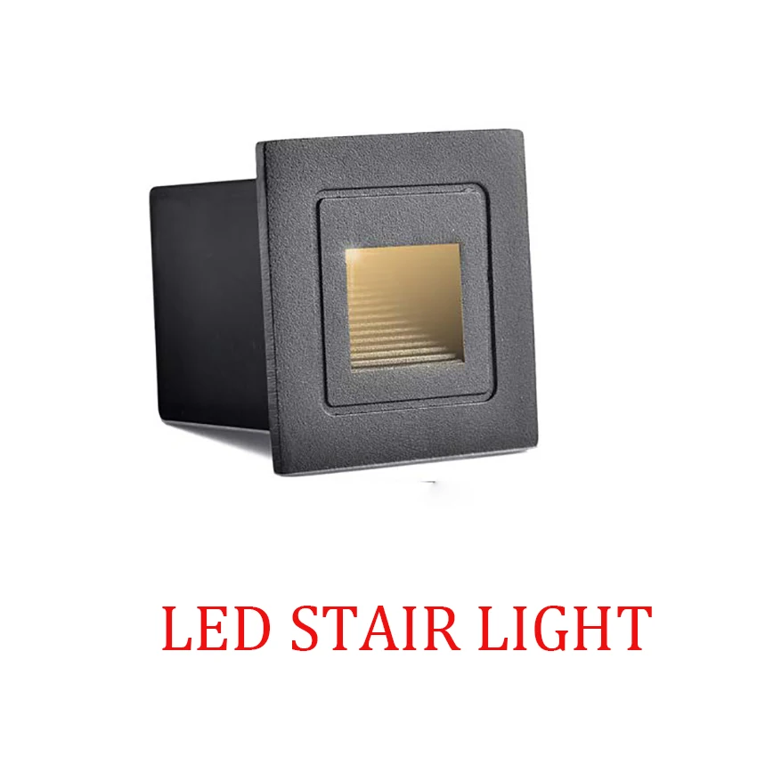3w Led Stair Light with Embedded box Aluminum Step Lights Outdoor LED