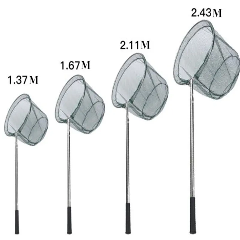 

Portable Stainless Steel Fishing Landing Net Folding Positioning Rod Dip Net Fishing Landing Net Telescopic 1.8m,2.1m,2.5m,3m,4m