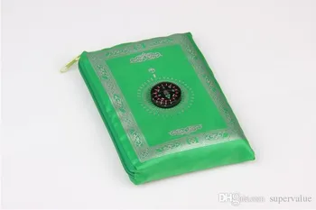 

1000pcs/lot Wholesale- Muslim Prayer Rug New waterproof muslim travel Pocket prayer mat with compass