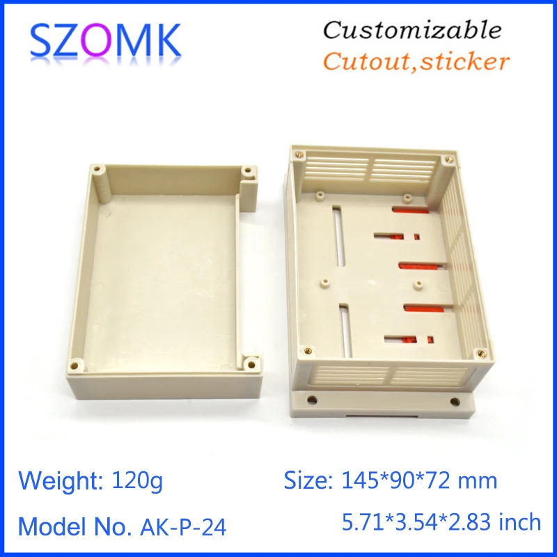 plastic din rail enclosure box junction housing abs control enclosure szomk din boxes power supply distribution project case  (9)