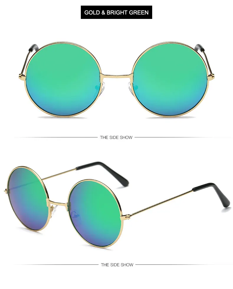 Round Sunglasses Gold Frame Sun Glasses For Men Ladies Designer Retro Eyeglasses Oculos de Sol Brand Vintage Women