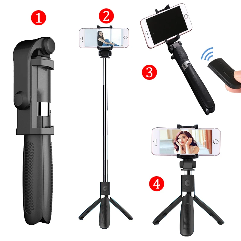 Best Price Selfie Stick Tripod With Bluetooth Remote Control for iPhone