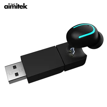 

Aimitek Q13S Mini Bluetooth Earphone Smallest Invisible Wireless Earbud Sports Car Headset with Mic USB Charging for Smartphone