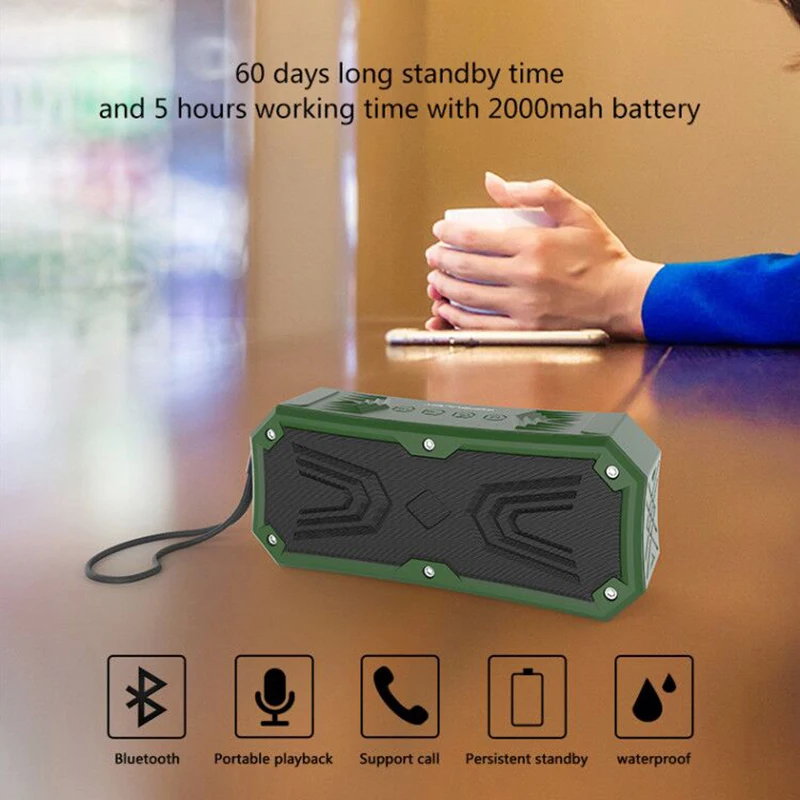 

VTIN K19 Wireless Bluetooth 4.2 Speaker IPX6 Waterproof Portable Touch Button Control Built-in 1800mAh Battery For Home Relaxing