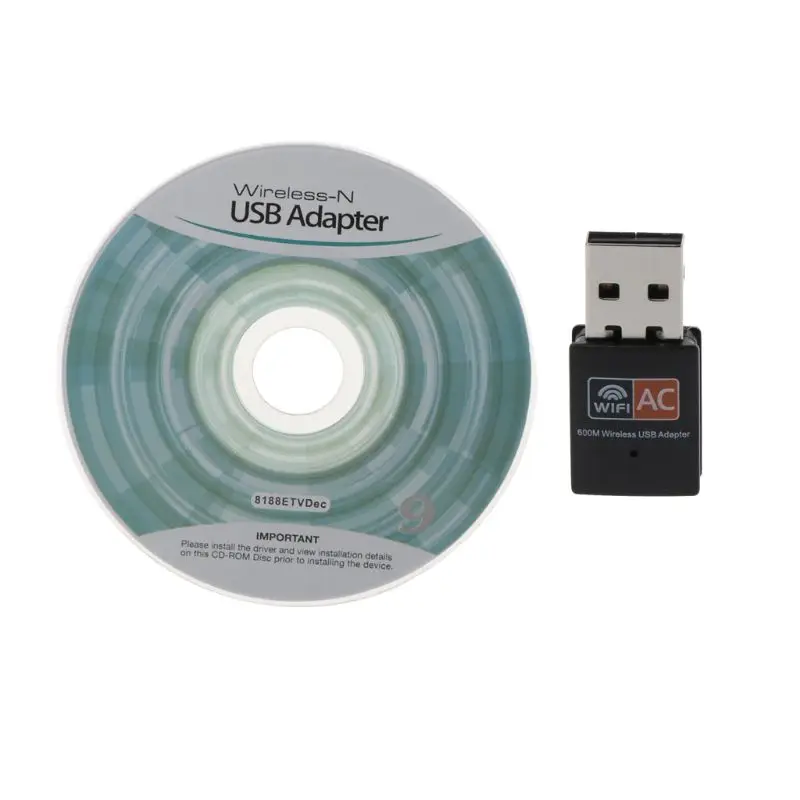 USB Wifi адаптер 600 Мбит Беспроводной сетевая карта Ethernet антенна Wi-Fi приемник USB LAN AC Dual Band 2,4G 5 ГГц с CD драйвера