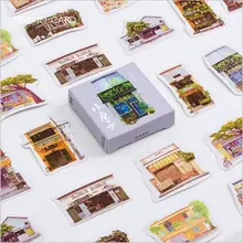 45Pcs/Pack Japanese Style Store House building Decoration Lable Stickers DIY Diary Planner Album Scrapbooking Craft Stickers