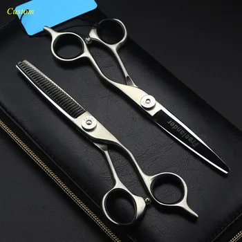 

Engrave name japan 440c 6 inch Matte hair cutting scissors barber makas thinning shears haircut scissor hairdressing scissors