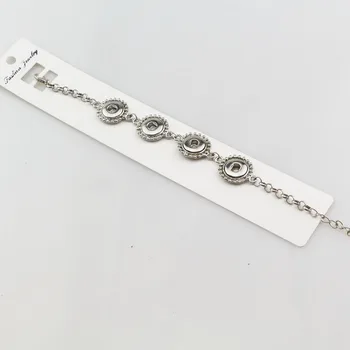 

Wholesale 12pcs/lot New Design Fashion Women Interchangeable Diy Snap Button Bracelets With 4 Metal 12mm Snap Button Charms